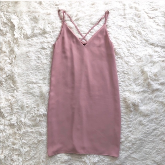 Topshop Pink Double Strap Tank Slip Dress - Picture 4 of 7